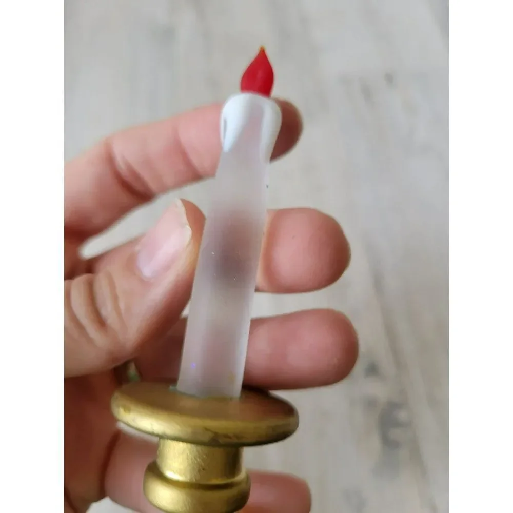 Vintage‎ clear glass clip ornament Xmas tree